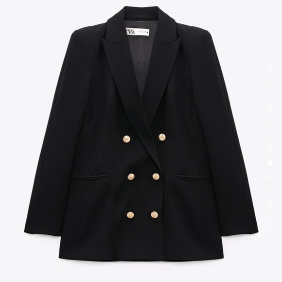 Zara Tailored Double Breasted Blazer Blogger Favorite - Picture 6 of 11